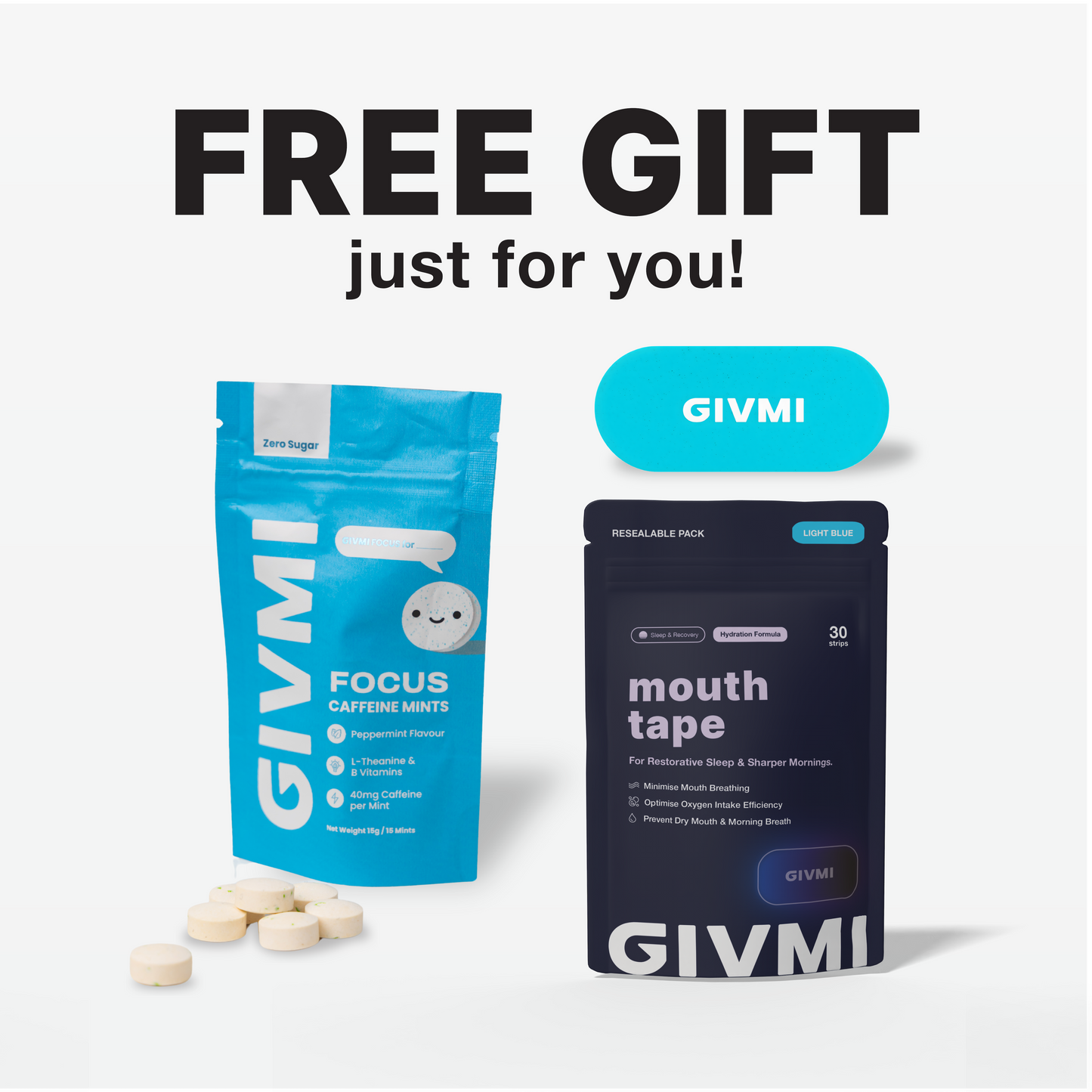 GIVMI FOCUS Mints (5s) + 5 Mouth Tape