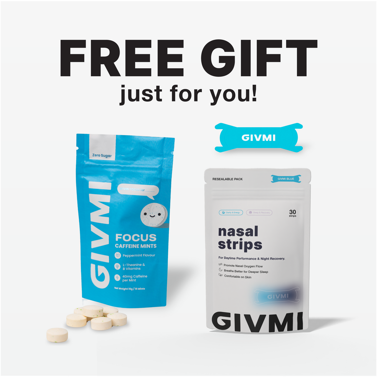GIVMI FOCUS Mints (5s) + 5 Nasal Strips