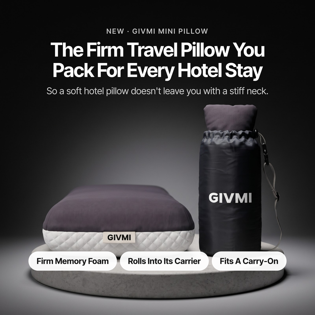 GIVMI Mini Pillow (Portable Hotel Pillow) - Preorder – image 1 of 11